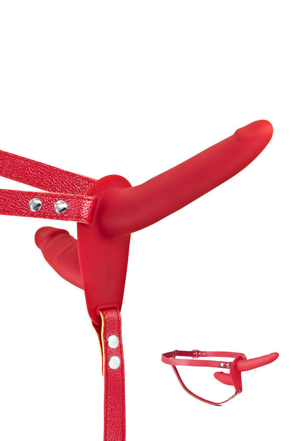 Fetish Tentation - Strap-On Harness 15,5 cm - Rosso
