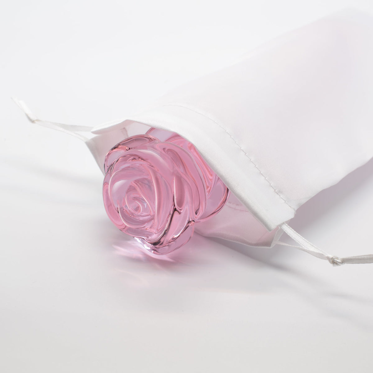 DILDO CON PERLINE IN VETRO Smaltato ROSA