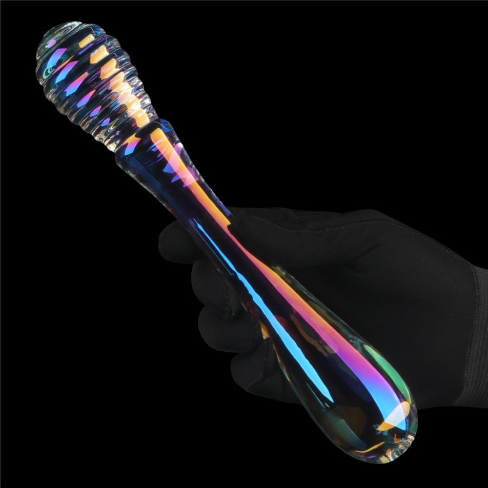 Dildo in vetro Twilight Gleam - Piaceri gemelli