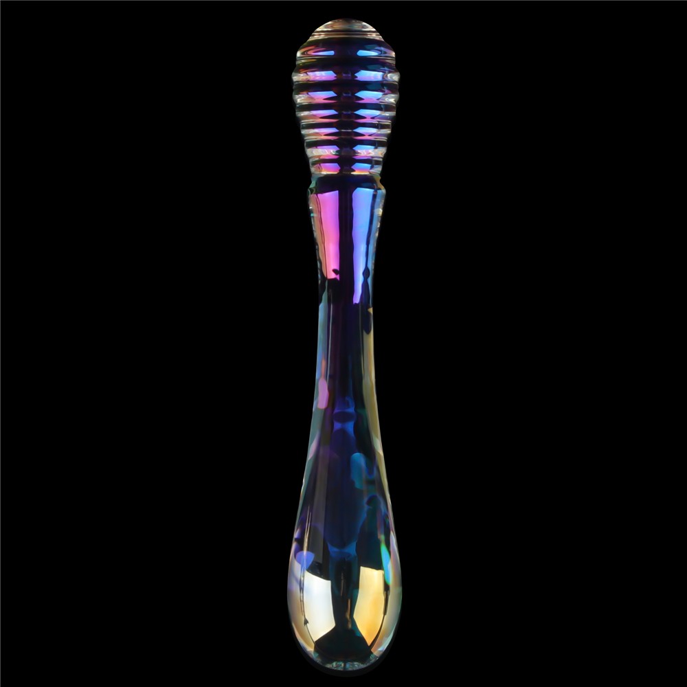 Dildo in vetro Twilight Gleam - Piaceri gemelli