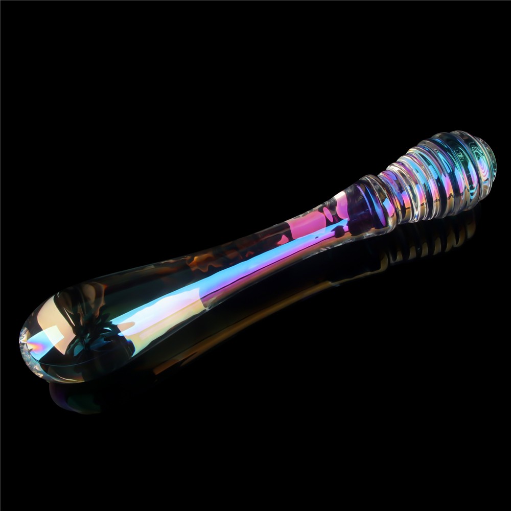 Dildo in vetro Twilight Gleam - Piaceri gemelli