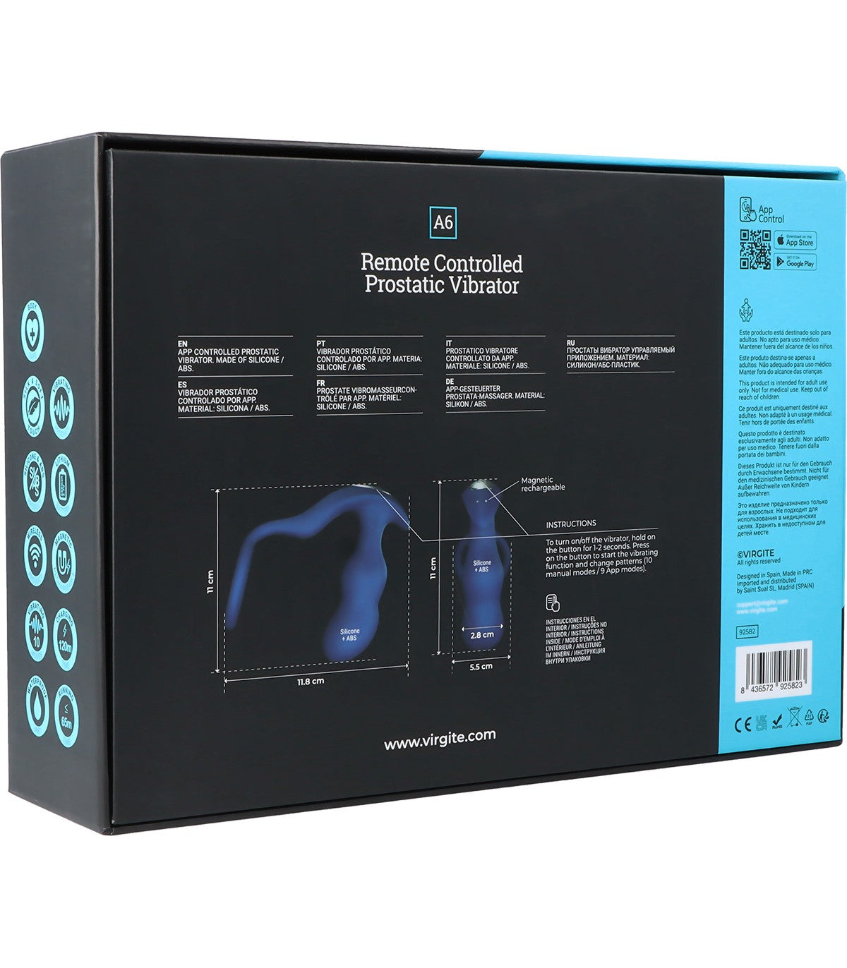 VIBRATORE PROSTATICO TELECOMANDATO A6